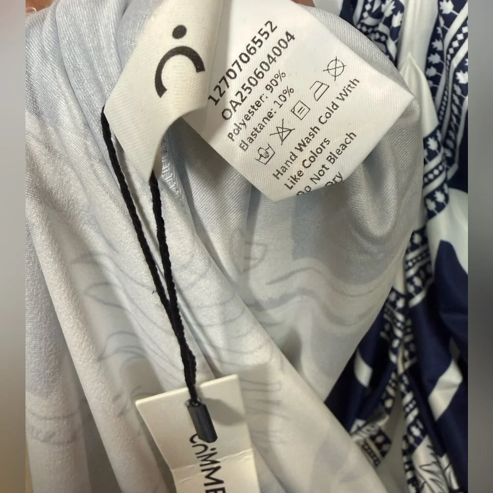 Commense Printed Deep V-Neck Midi Dress - Picture 6 of 8